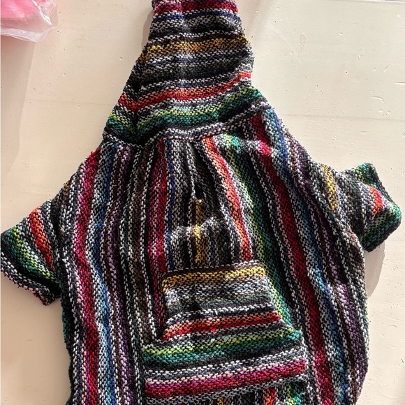 Multicolor Striped Knit Dog Hoodie - Cozy Pet Sweater - Picture 7 of 7